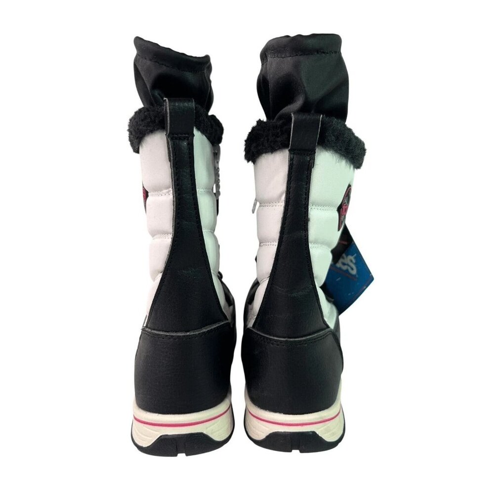 Totes Kids Girls Alpine Mackenzie Winter Boots White & Black Thermolite Size 1M - Picture 4 of 7
